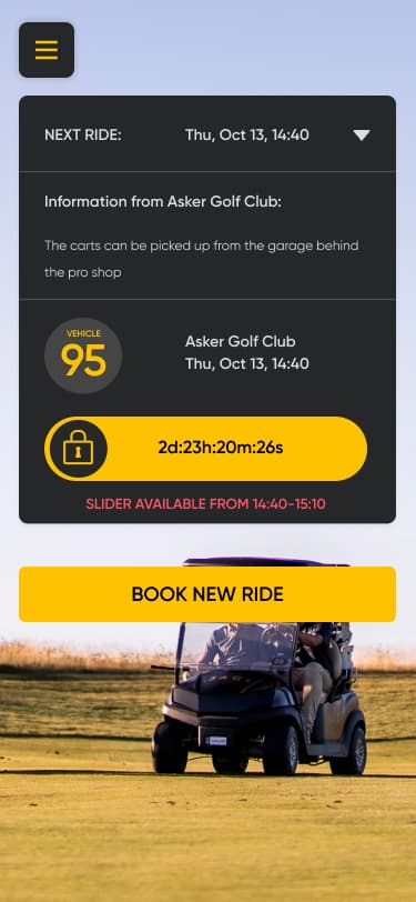 Eagl-appen — start din golfbil-runde